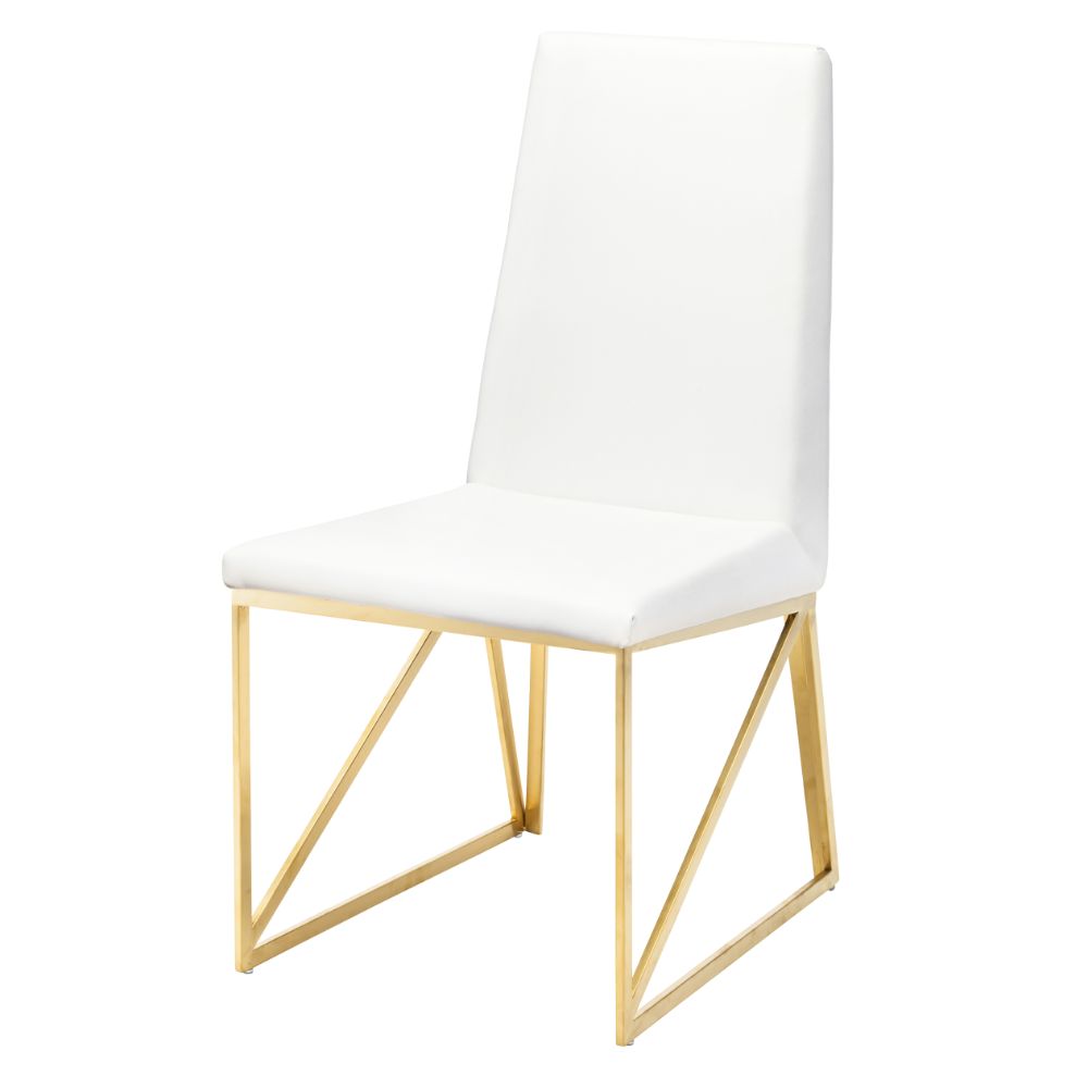Nuevo HGTB316 CAPRICE DINING CHAIR in WHITE